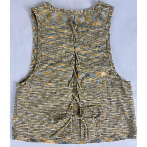 Free People Best of Us Knit Tank Top Warm Sky Tan Medium Boho Minimalist Neutral - Picture 9 of 9